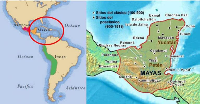 ¿En qué situación se encontraban los mayas a la llegada del colonizador español? 1